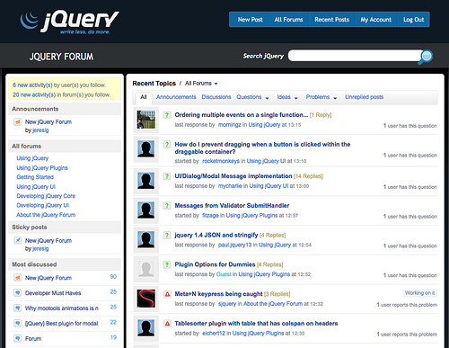 New jQuery Forum