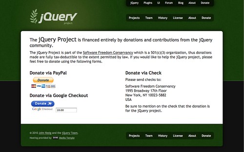 jQuery.org: Donate