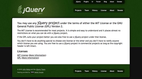 jQuery.org: License